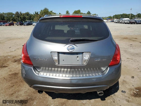 2006 Nissan Murano SE with VIN JN8AZ08W86W550737, listed as a Copart auction lot 70489604 with 198,925 mi miles and Salvage Title. Bid and sale history available at carsss.com. Image 6.