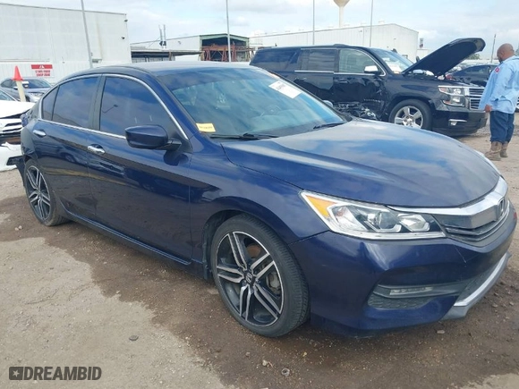2017 Honda Accord Sedan Sport with VIN 1HGCR2F50HA170111, listed as a IAAI auction lot 41493967 with 276,074 mi miles. Bid and sale history available at carsss.com. Image 1.