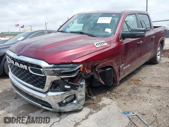 2025 Ram 1500 Big Horn with VIN 1C6SRFFP0SN583236, listed as a IAAI auction lot 42109324 with 18,621 mi miles. Bid and sale history available at carsss.com. Image 17.