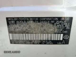 2020 Lexus IS 300 with VIN JTHAA1D26L5108390, listed as a Copart auction lot 59283484 with 33,370 mi miles and Salvage title. Bid and sale history available at DreamBid. Image 13.