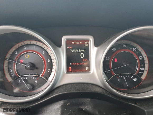 2017 Dodge Journey SXT with VIN 3C4PDCBG3HT533800, listed as a Copart auction lot 46823095 with 134,560 mi miles and Salvage Title. Bid and sale history available at carsss.com. Image 9.