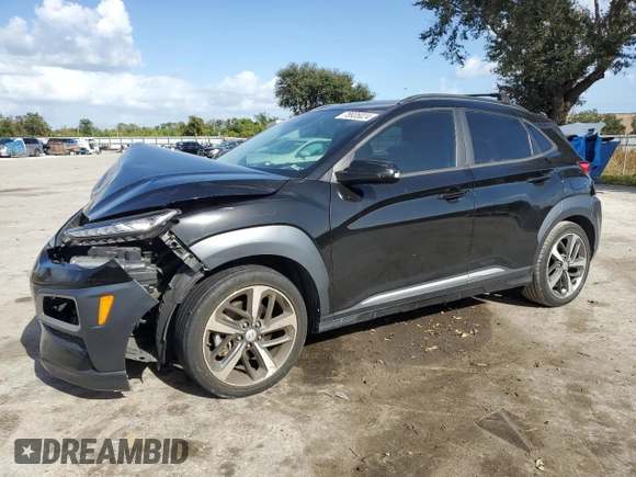 2021 Hyundai Kona Ultimate with VIN KM8K53A5XMU728876, listed as a Copart auction lot 78935024 with 36,198 mi miles and Salvage Title. Bid and sale history available at carsss.com. Image 1.