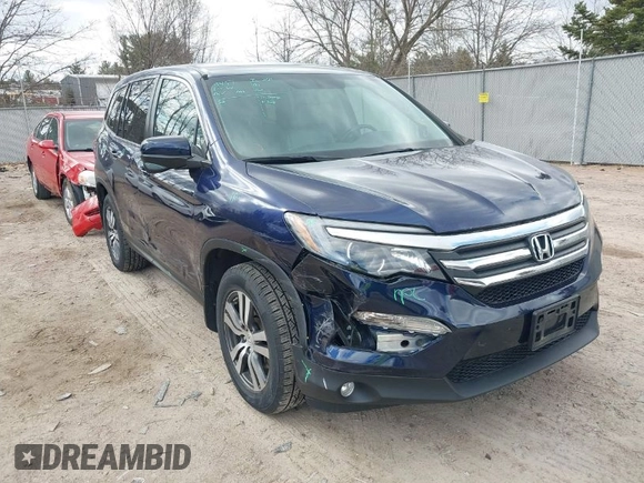 2016 Honda Pilot EX-L with VIN 5FNYF6H51GB057484, listed as a IAAI auction lot 42021196 with 109,470 mi miles. Bid and sale history available at carsss.com. Image 1.