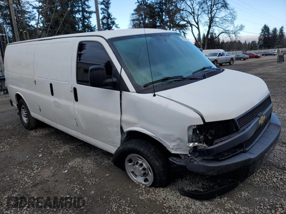 2020 Chevrolet Express Cargo Van with VIN 1GCWGBFP1L1130633, listed as a Copart auction lot 44383415 with 69,771 mi miles and Salvage Title. Bid and sale history available at carsss.com. Image 4.