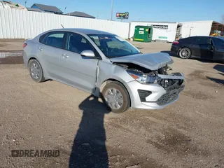 2023 Kia Rio LX with VIN 3KPA24AD9PE618894, listed as a IAAI auction lot 41771921 with 37,209 mi miles. Bid and sale history available at carsss.com. Image 1.