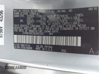 2011 Toyota Sienna SE with VIN 5TDXK3DC5BS062055, listed as a IAAI auction lot 42140951 with 141,539 mi miles and . Bid and sale history available at DreamBid. Image 9.
