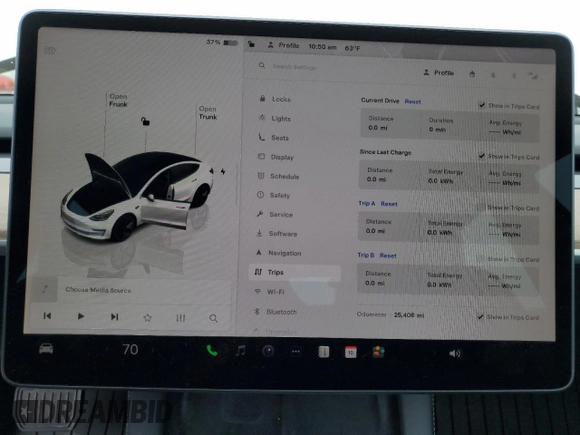 2023 Tesla Model 3 с VIN 5YJ3E1EA7PF552774, выставлен на аукционе Copart как лот 59913565 с пробегом 25 406 миль миль и Списание • Salvage title. История ставок и продаж доступна на DreamBid. Изображение 9.