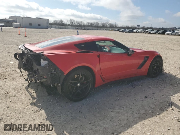 2015 Chevrolet Corvette Z06 2LZ with VIN 1G1YR2D62F5602468, listed as a Copart auction lot 46806205 with 44,169 mi miles and Salvage Title. Bid and sale history available at carsss.com. Image 3.