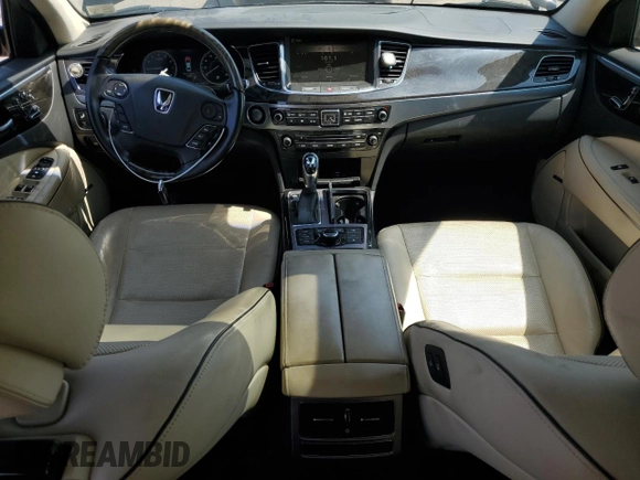 2016 Hyundai Equus Signature with VIN KMHGH4JH4GU101902, listed as a Copart auction lot 61669105 with 115,481 mi miles and Salvage title. Bid and sale history available at DreamBid. Image 8.