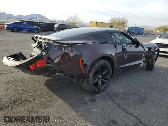 2017 Chevrolet Corvette Grand Sport 2LT with VIN 1G1YX2D75H5120935, listed as a Copart auction lot 84403624 with 0 mi miles and Salvage Title. Bid and sale history available at carsss.com. Image 3.