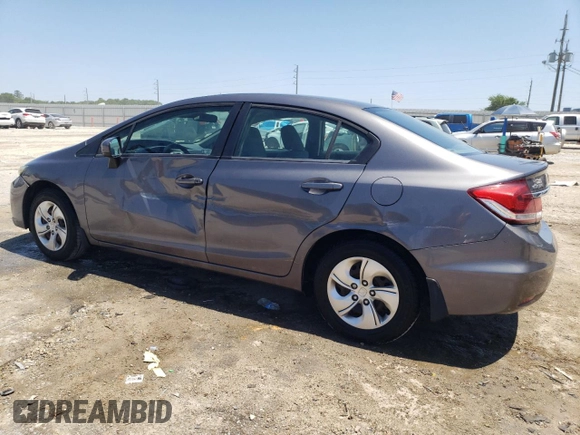 2015 Honda Civic Sedan LX with VIN 19XFB2F58FE017695, listed as a Copart auction lot 53113215 with 46,725 mi miles and Salvage Title. Bid and sale history available at carsss.com. Image 2.