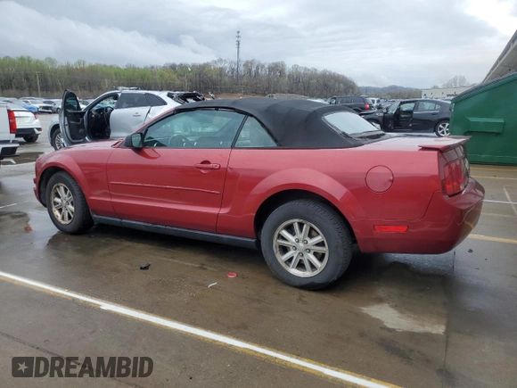 2007 Ford Mustang Deluxe with VIN 1ZVFT84N275353646, listed as a Copart auction lot 51713595 with 189,090 mi miles and Salvage Title. Bid and sale history available at carsss.com. Image 2.