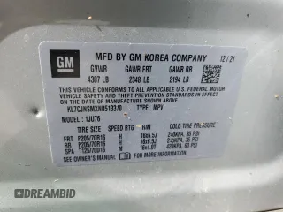 2022 Chevrolet Trax LS with VIN KL7CJNSMXNB513370, listed as a Copart auction lot 47117355 with 35,858 mi miles and Salvage Title. Bid and sale history available at carsss.com. Image 14.