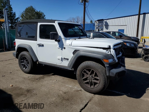 2024 Jeep Wrangler Sport S with VIN 1C4PJXAG1RW349260, listed as a Copart auction lot 60270065 with 5,575 mi miles and Salvage title. Bid and sale history available at DreamBid. Image 4.