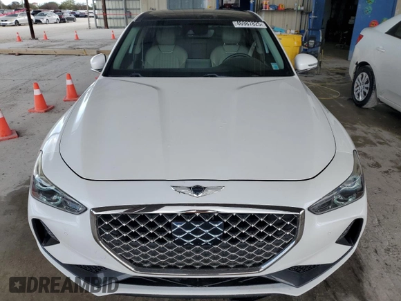 2020 Genesis G70 2.0T with VIN KMTG34LA5LU059898, listed as a Copart auction lot 46987825 with 38,166 mi miles and Salvage title. Bid and sale history available at DreamBid. Image 5.