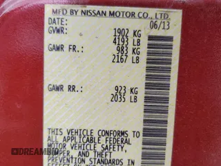2013 Nissan LEAF SL with VIN 1N4AZ0CP7DC411814, listed as a Copart auction lot 51166825 with 40,108 mi miles and Non repairable. Bid and sale history available at DreamBid. Image 12.