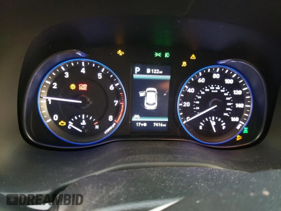 2020 Hyundai Kona Limited with VIN KM8K3CA50LU542137, listed as a Copart auction lot 71303652 with 7,416 mi miles. Bid and sale history available at carsss.com. Image 9.