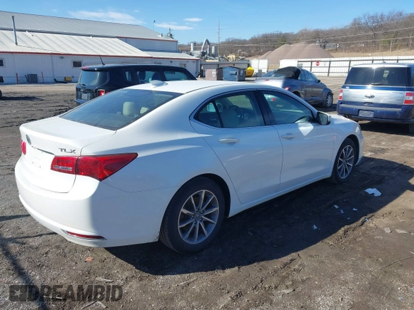 2018 Acura TLX w/Technology Pkg with VIN 19UUB1F59JA001116, listed as a IAAI auction lot 41747984 with 105,091 mi miles. Bid and sale history available at carsss.com. Image 4.