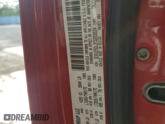 2012 Ram 2500 Big Horn z VIN 3C6UD5DL2CG259524, wystawiony jako Copart lot #60359255 z przebiegiem 174 698 mil mil oraz Szkoda całkowita • Salvage title. Historia ofert i sprzedaży dostępna na DreamBid. Obrazek 13.