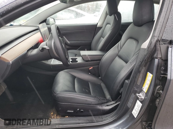 2021 Tesla Model 3 Standard Range Plus with VIN 5YJ3E1EA0MF907358, listed as a Copart auction lot 82103164 with 37,529 mi miles and Salvage Title. Bid and sale history available at DreamBid. Image 7.