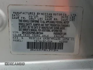 2014 Nissan Note SV with VIN 3N1CE2CP8EL397344, listed as a Copart auction lot 50487535 with 150,604 mi miles and Salvage Title. Bid and sale history available at DreamBid. Image 14.