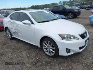 2013 Lexus IS 250 with VIN JTHCF5C21D5062052, listed as a IAAI auction lot 42121728 with 96,984 mi miles and . Bid and sale history available at DreamBid. Image 1.