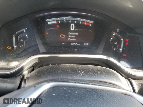 2018 Honda CR-V EX with VIN 7FARW2H54JE012712, listed as a Copart auction lot 52256715 with 69,767 mi miles and Salvage Title. Bid and sale history available at DreamBid. Image 9.