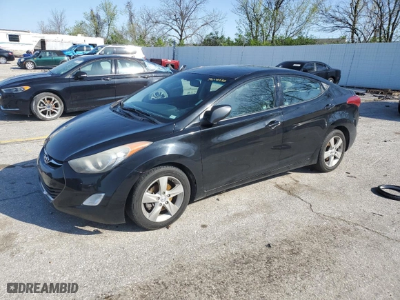 2013 Hyundai Elantra Limited with VIN KMHDH4AE9DU009849, listed as a Copart auction lot 52006695 with 103,673 mi miles and Salvage Title. Bid and sale history available at carsss.com. Image 1.