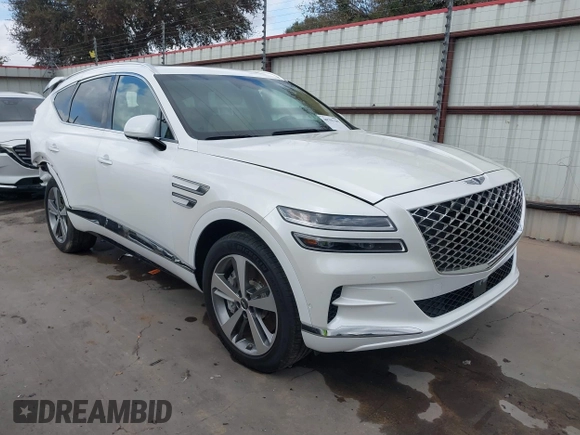 2023 Genesis GV80 with VIN KMUHBDSB2PU105268, listed as a IAAI auction lot 40791181 with 21,569 mi miles and . Bid and sale history available at DreamBid. Image 1.