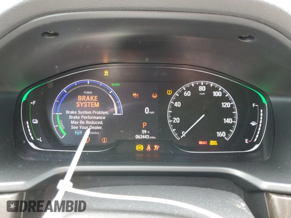 2021 Honda Accord Touring with VIN 1HGCV3F97MA005560, listed as a Copart auction lot 55271745 with 63,443 mi miles and Salvage title. Bid and sale history available at DreamBid. Image 9.