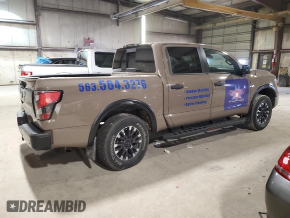 2020 Nissan Titan SL с VIN 1N6AA1EDXLN503963, выставлен на аукционе Copart как лот 56694005 с пробегом 61 341 миль миль и Списание • Salvage title. История ставок и продаж доступна на DreamBid. Изображение 3.