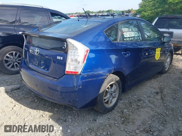 2011 Toyota Prius I with VIN JTDKN3DU3B0283246, listed as a IAAI auction lot 42218471 with 228,072 mi miles and . Bid and sale history available at DreamBid. Image 4.