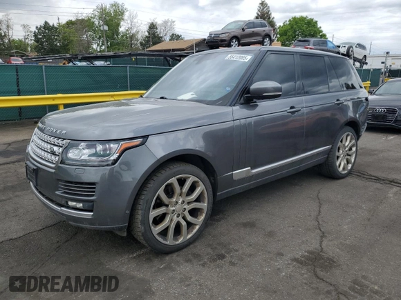 2014 Land Rover Range Rover HSE with VIN SALGS2WF4EA180240, listed as a Copart auction lot 56412085 with 90,235 mi miles and Salvage title. Bid and sale history available at DreamBid. Image 1.