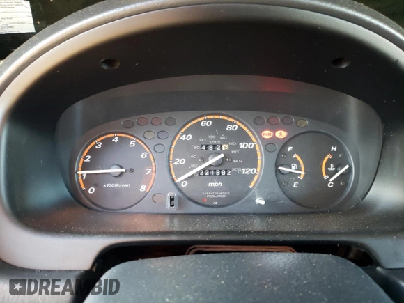 2001 Honda CR-V LX with VIN JHLRD174X1S014815, listed as a Copart auction lot 75460654 with 221,392 mi miles and Salvage Title. Bid and sale history available at carsss.com. Image 9.