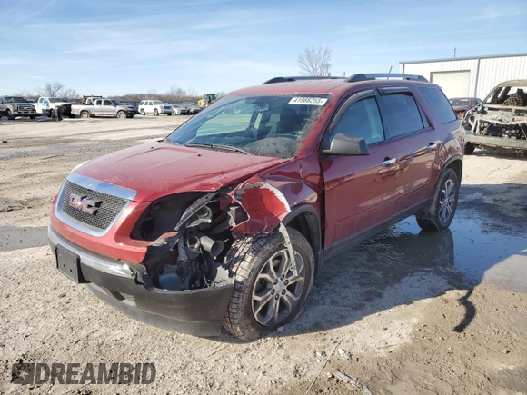 2012 GMC Acadia SL with VIN 1GKKRNED1CJ412373, listed as a Copart auction lot 41988255 with 148,608 mi miles and Salvage Title. Bid and sale history available at carsss.com. Image 1.