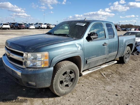 2007 Chevrolet Silverado 1500 LT w/1LT with VIN 1GCEC19J57Z650057, listed as a Copart auction lot 45839265 with 208,973 mi miles and Salvage Title. Bid and sale history available at carsss.com. Image 1.