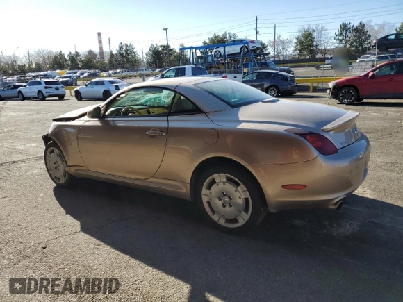 2002 Lexus SC 430 z VIN JTHFN48Y520005046, wystawiony jako Copart lot #49508605 z przebiegiem 126 933 mil mil oraz Szkody całkowita. Historia ofert i sprzedaży dostępna na DreamBid. Obrazek 2.