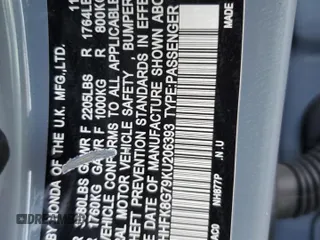 2019 Honda Civic Type R Touring z VIN SHHFK8G79KU206393, wystawiony jako Copart lot #74181074 z przebiegiem Nie podano mil oraz Nie do naprawy • Non repairable. Historia ofert i sprzedaży dostępna na DreamBid. Obrazek 13.