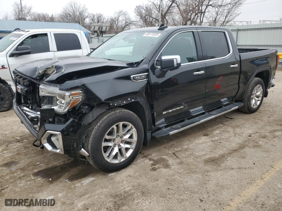 2019 GMC Sierra 1500 SLT with VIN 1GTU9DED9KZ137916, listed as a Copart auction lot 43611525 with 116,417 mi miles and Salvage Title. Bid and sale history available at carsss.com. Image 1.