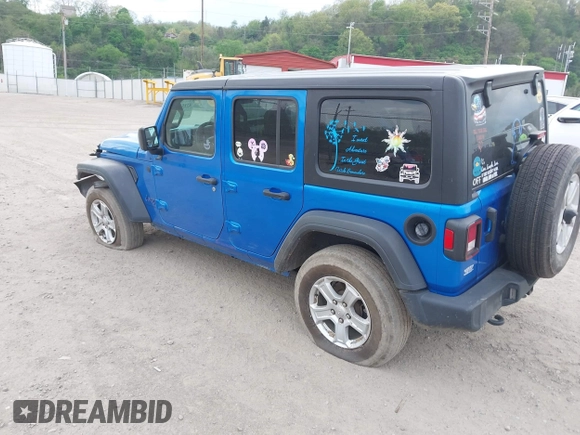 2023 Jeep Wrangler Sport with VIN 1C4HJXDG5PW530309, listed as a IAAI auction lot 42154961 with 29,846 mi miles and . Bid and sale history available at DreamBid. Image 3.