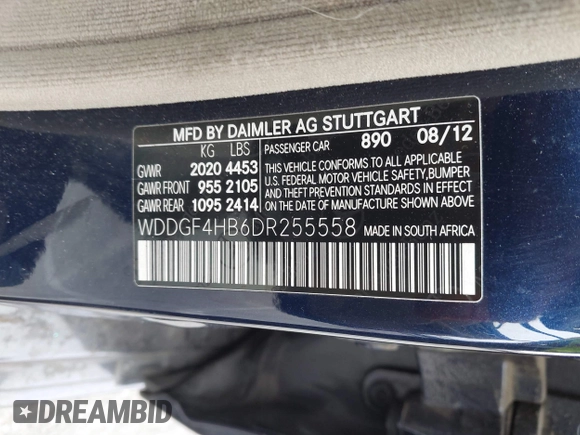 2013 Mercedes-Benz C 250 Sport z VIN WDDGF4HB6DR255558, wystawiony jako IAAI lot #42468034 z przebiegiem 201 462 mil mil oraz . Historia ofert i sprzedaży dostępna na DreamBid. Obrazek 9.