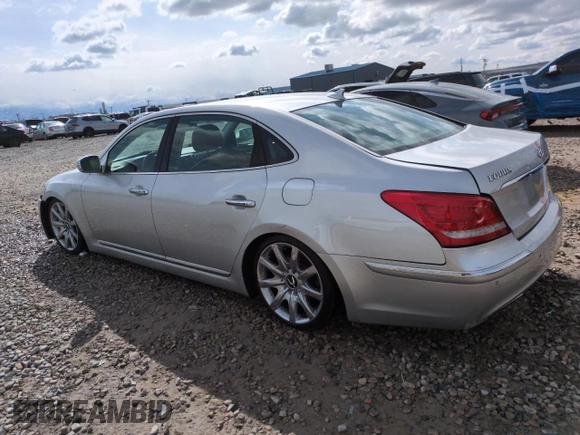 2013 Hyundai Equus Signature with VIN KMHGH4JH5DU058831, listed as a Copart auction lot 51623045 with 164,524 mi miles and Salvage Title. Bid and sale history available at DreamBid. Image 2.
