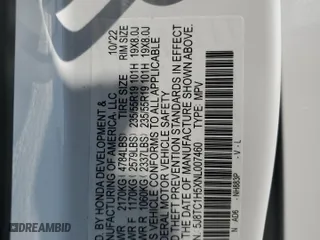 2022 Acura RDX w/Technology Package with VIN 5J8TC1H5XNL007460, listed as a Copart auction lot 70968794 with 24,066 mi miles and Salvage Title. Bid and sale history available at carsss.com. Image 15.