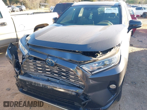 2020 Toyota RAV4 Hybrid XSE with VIN JTME6RFV5LD502382, listed as a IAAI auction lot 41832450 with 55,726 mi miles. Bid and sale history available at carsss.com. Image 6.