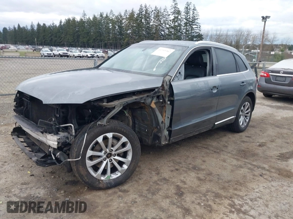 2013 Audi Q5 Premium with VIN WA1CFAFP7DA010721, listed as a IAAI auction lot 41703362 with 96,909 mi miles. Bid and sale history available at carsss.com. Image 2.