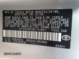 2006 Toyota Solara SE with VIN 4T1FA38P36U101881, listed as a Copart auction lot 86445104 with 78,094 mi miles and Salvage Title. Bid and sale history available at DreamBid. Image 14.