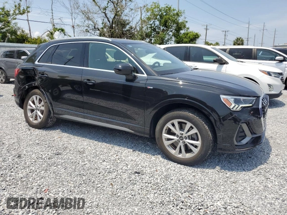 2023 Audi Q3 S line Premium Plus with VIN WA1EECF39P1068693, listed as a Copart auction lot 58210425 with 29,088 mi miles and Salvage title. Bid and sale history available at DreamBid. Image 4.
