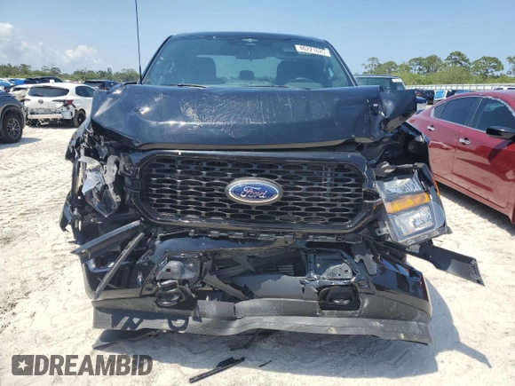 2023 Ford F-150 XL with VIN 1FTEX1EP1PFB25819, listed as a Copart auction lot 46221625 with 20,676 mi miles and Salvage title. Bid and sale history available at DreamBid. Image 5.