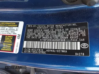 2010 Toyota Camry with VIN 4T1BF3EK4AU567448, listed as a IAAI auction lot 41840860 with 149,315 mi miles and . Bid and sale history available at DreamBid. Image 9.