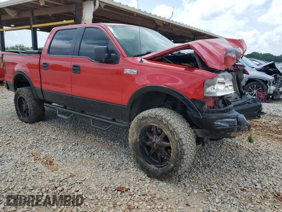 2005 Ford F-150 XLT with VIN 1FTPW14575KF11550, listed as a Copart auction lot 57697255 with Not provided miles and Salvage title. Bid and sale history available at DreamBid. Image 4.